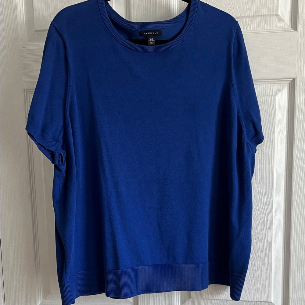 Lands' End Royal Blue Crew Neck Sweater-2X